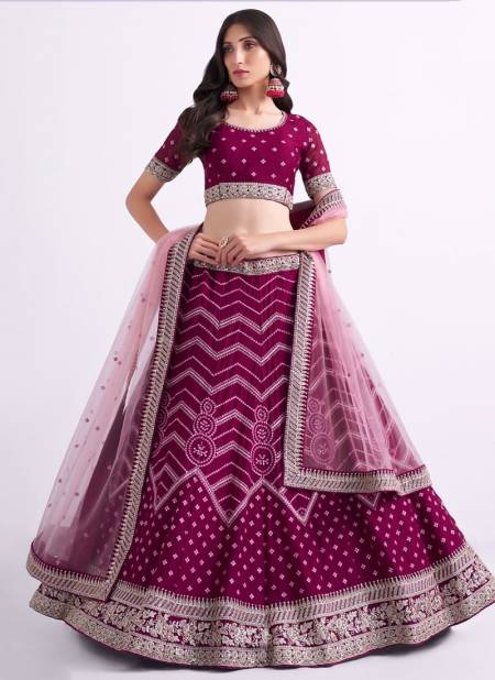 Magenta Colour Bridal Heritage Premium 2 Alizeh New Latest Designer Exclusive Net With Silk Lehenga Choli Collection 1065